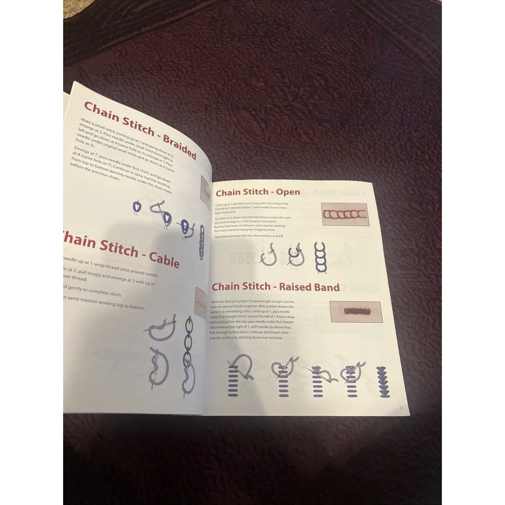 Leisure Arts EMBROIDERY STITCH GUIDE, Linda Causee, 58 stitches, USA 2013 NOS